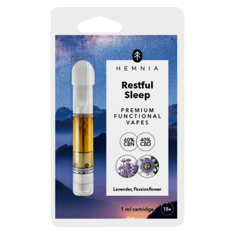 Hemnia Restful Sleep Insert – 40 % CBD, 60 % CBN...